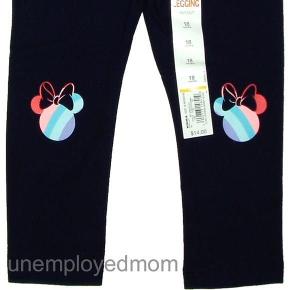Navy Disney Minnie Mouse Leggings Little Girls - Picture 3 of 5